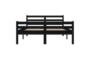 beBasic Sengeramme svart heltre 140x190 cm - Svart - Møbler - Senger - Sengeramme & sengestamme