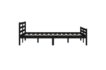 beBasic Sengeramme svart heltre 140x190 cm - Svart - Møbler - Senger - Sengeramme & sengestamme