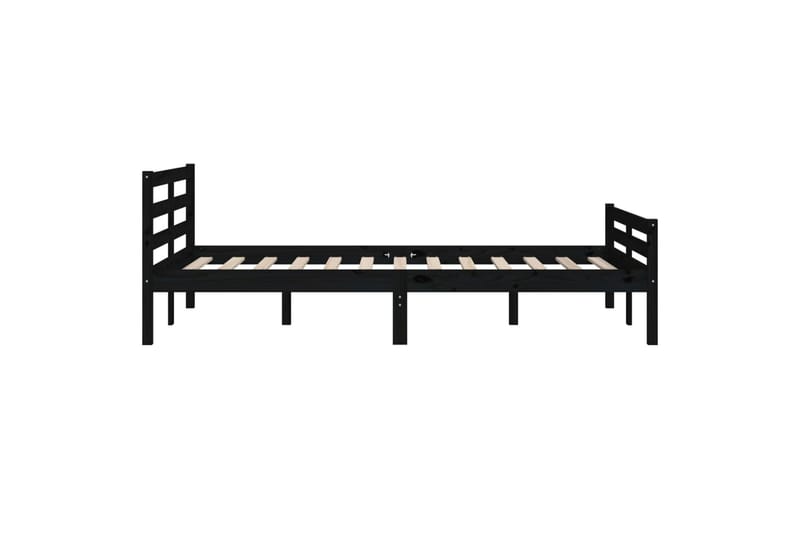 beBasic Sengeramme svart heltre 140x190 cm - Svart - Sengeramme & sengestamme