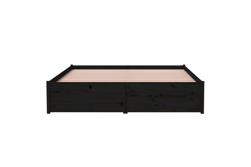 beBasic Sengeramme svart heltre 140x190 cm - Svart - Møbler - Senger - Sengeramme & sengestamme