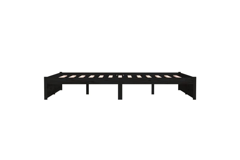 beBasic Sengeramme svart heltre 140x190 cm - Svart - Sengeramme & sengestamme