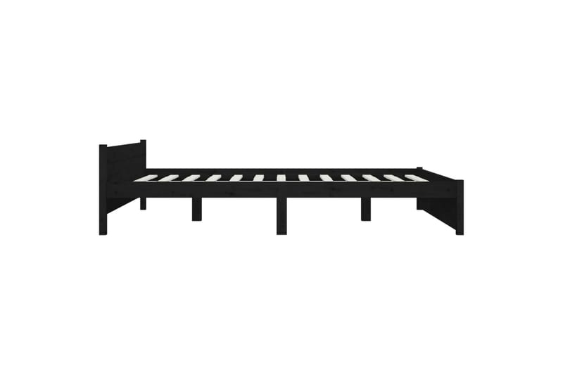 beBasic Sengeramme svart heltre 140x190 cm - Svart - Sengeramme & sengestamme