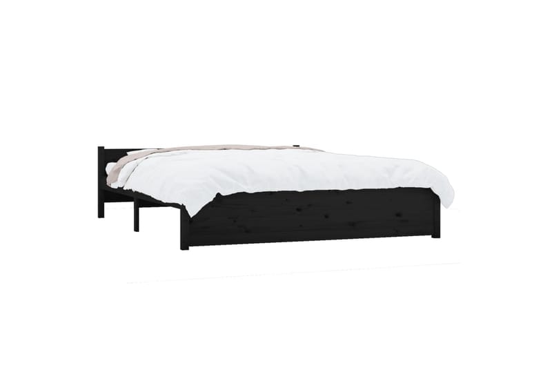 beBasic Sengeramme svart heltre 150x200 cm 5FT King Size - Svart - Sengeramme & sengestamme