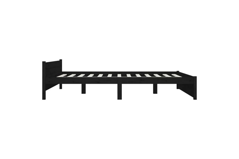 beBasic Sengeramme svart heltre 150x200 cm 5FT King Size - Svart - Møbler - Senger - Sengeramme & sengestamme