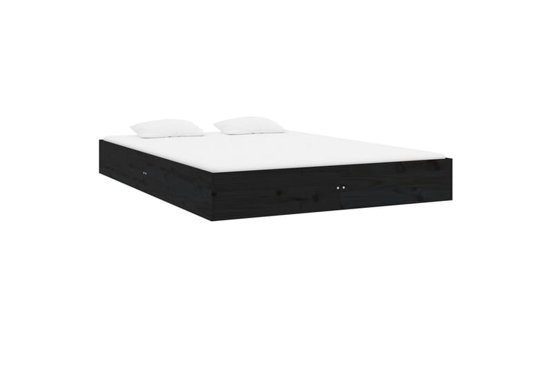 beBasic Sengeramme svart heltre 150x200 cm 5FT King Size - Svart - Møbler - Senger - Sengeramme & sengestamme