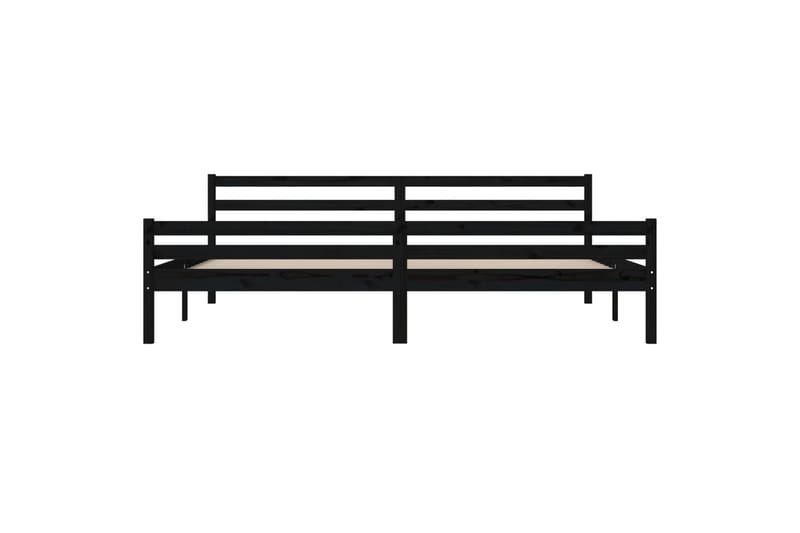 beBasic Sengeramme svart heltre 200x200 cm - Svart - Møbler - Senger - Sengeramme & sengestamme