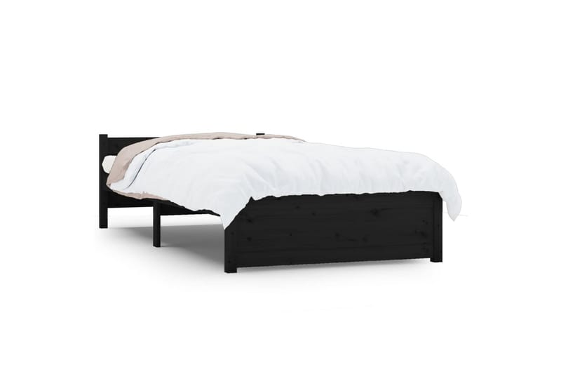 beBasic Sengeramme svart heltre 75x190 cm 2FT6 Small Single - Svart - Sengeramme & sengestamme