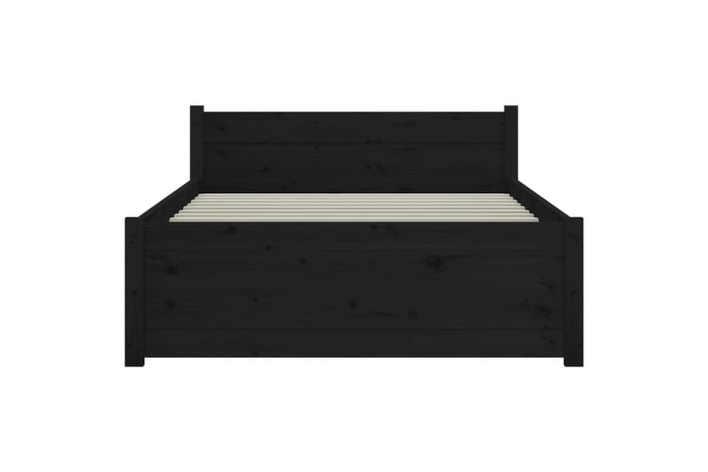 beBasic Sengeramme svart heltre 75x190 cm 2FT6 Small Single - Svart - Sengeramme & sengestamme