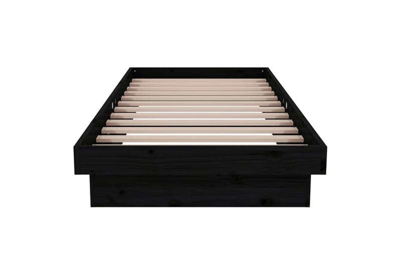 beBasic Sengeramme svart heltre 75x190 cm 2FT6 Small Single - Svart - Møbler - Senger - Sengeramme & sengestamme