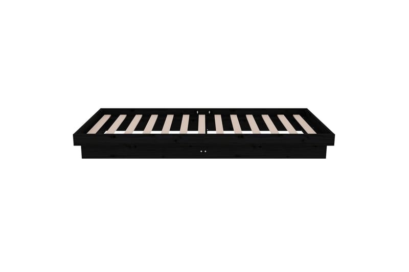beBasic Sengeramme svart heltre 75x190 cm 2FT6 Small Single - Svart - Møbler - Senger - Sengeramme & sengestamme