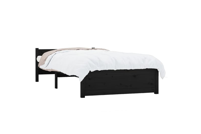 beBasic Sengeramme svart heltre 90x200 cm - Svart - Møbler - Senger - Sengeramme & sengestamme
