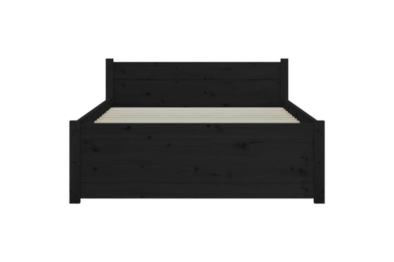 beBasic Sengeramme svart heltre 90x200 cm - Svart - Møbler - Senger - Sengeramme & sengestamme