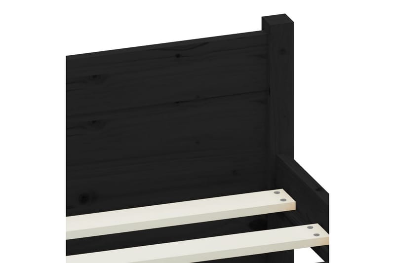 beBasic Sengeramme svart heltre 90x200 cm - Svart - Møbler - Senger - Sengeramme & sengestamme