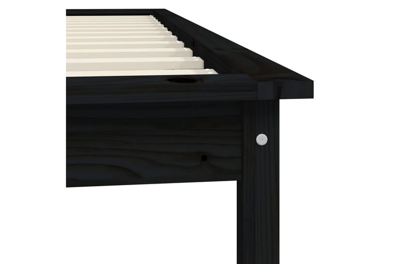 beBasic Sengeramme svart heltre furu 100x200 cm - Svart - Møbler - Senger - Sengeramme & sengestamme