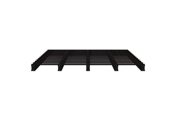 beBasic Sengeramme svart heltre furu 120x200 cm - Svart - Møbler - Senger - Sengeramme & sengestamme
