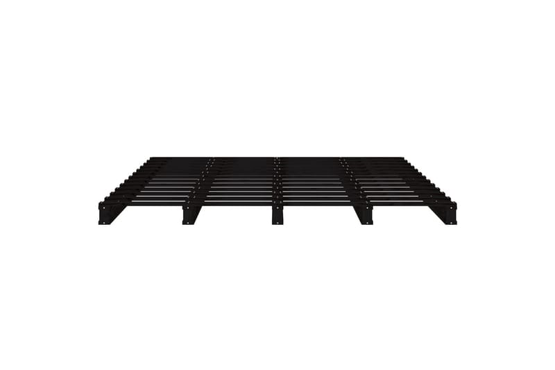 beBasic Sengeramme svart heltre furu 135x190 cm 4FT6 Double - Svart - Møbler - Senger - Sengeramme & sengestamme