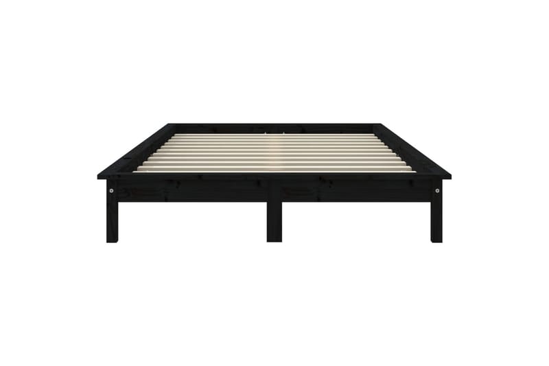 beBasic Sengeramme svart heltre furu 150x200 cm 5FT King Size - Svart - Møbler - Senger - Sengeramme & sengestamme