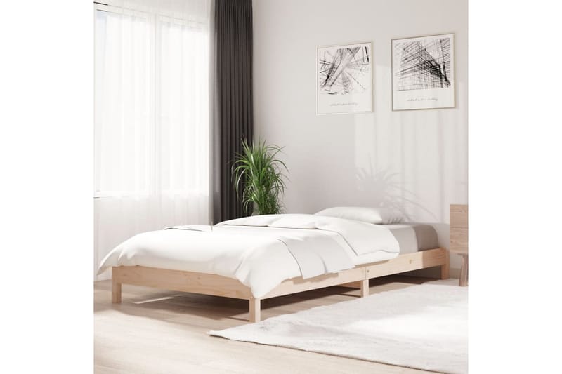 beBasic Stableseng 90x190 cm heltre furu - Brun - Møbler - Senger - Sengeramme & sengestamme