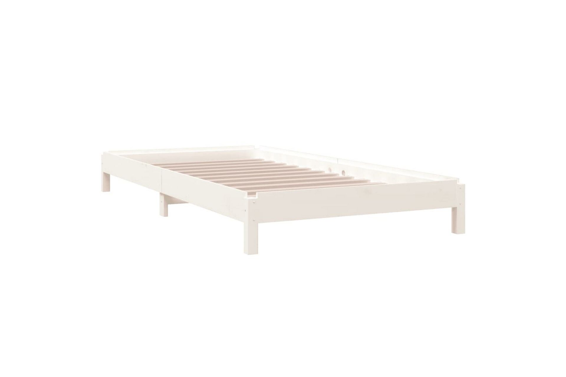 beBasic Stableseng hvit 75x190 cm heltre furu - Hvit - Møbler - Senger - Sengeramme & sengestamme
