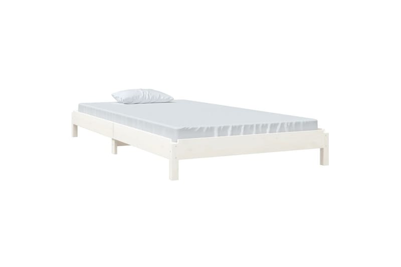 beBasic Stableseng hvit 90x200 cm heltre furu - Hvit - Møbler - Senger - Sengeramme & sengestamme