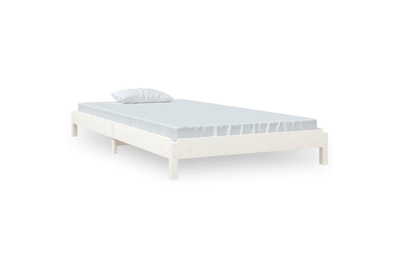 beBasic Stableseng hvit 90x200 cm heltre furu - Hvit - Møbler - Senger - Sengeramme & sengestamme