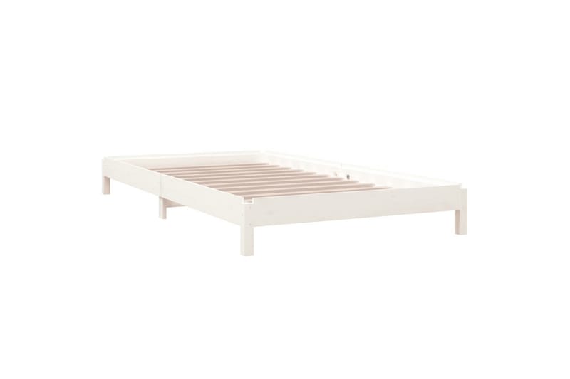 beBasic Stableseng hvit 90x200 cm heltre furu - Hvit - Møbler - Senger - Sengeramme & sengestamme