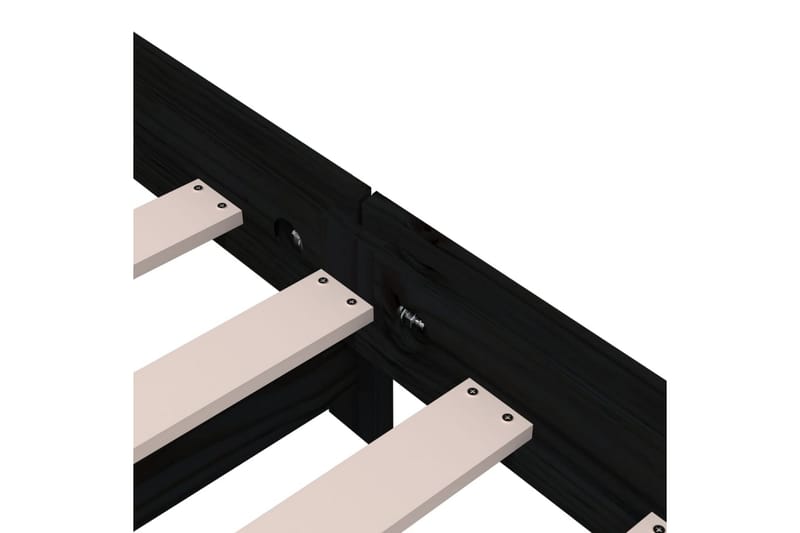 beBasic Stableseng svart 100x200 cm heltre furu - Svart - Møbler - Senger - Sengeramme & sengestamme