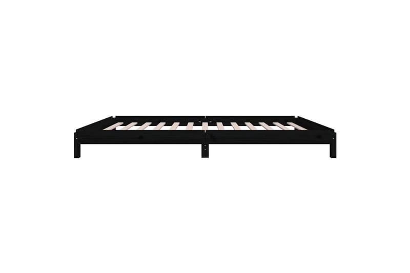 beBasic Stableseng svart 100x200 cm heltre furu - Svart - Møbler - Senger - Sengeramme & sengestamme