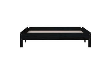 beBasic Stableseng svart 80x200 cm heltre furu - Svart - Møbler - Senger - Sengeramme & sengestamme