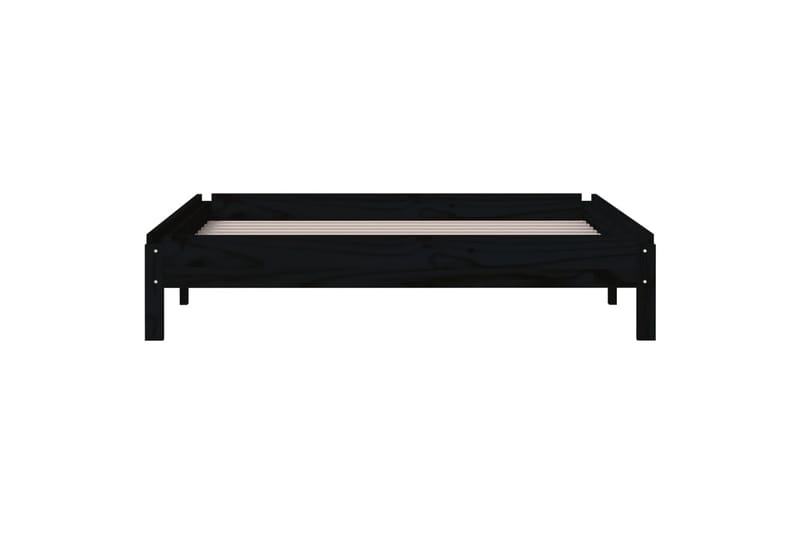 beBasic Stableseng svart 90x200 cm heltre furu - Svart - Møbler - Senger - Sengeramme & sengestamme