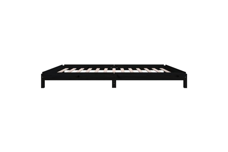 beBasic Stableseng svart 90x200 cm heltre furu - Svart - Møbler - Senger - Sengeramme & sengestamme