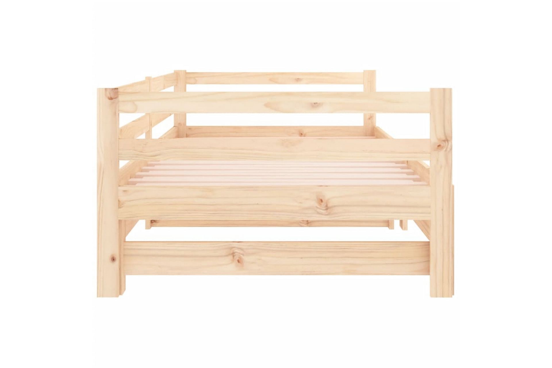 beBasic Uttrekkbar dagseng 2x(90x190) cm heltre furu - Brun - Møbler - Senger - Sengeramme & sengestamme