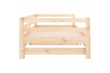 beBasic Uttrekkbar dagseng 2x(90x190) cm heltre furu - Brun - Møbler - Senger - Sengeramme & sengestamme