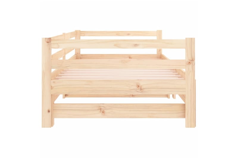 beBasic Uttrekkbar dagseng 2x(90x190) cm heltre furu - Brun - Møbler - Senger - Sengeramme & sengestamme