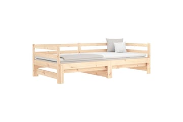 beBasic Uttrekkbar dagseng 2x(90x190) cm heltre furu - Brun - Møbler - Senger - Sengeramme & sengestamme