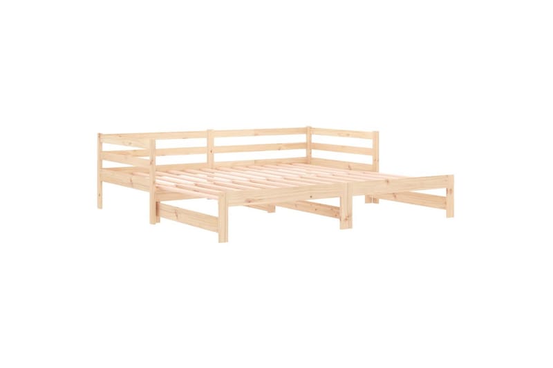 beBasic Uttrekkbar dagseng 2x(90x190) cm heltre furu - Brun - Møbler - Senger - Sengeramme & sengestamme