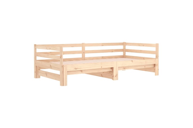 beBasic Uttrekkbar dagseng 2x(90x190) cm heltre furu - Brun - Møbler - Senger - Sengeramme & sengestamme