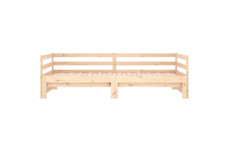 beBasic Uttrekkbar dagseng 2x(90x190) cm heltre furu - Brun - Møbler - Senger - Sengeramme & sengestamme