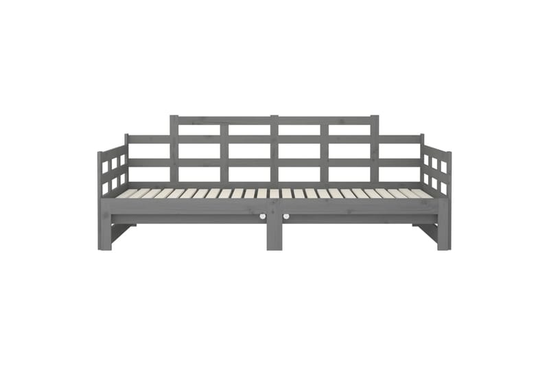 beBasic Uttrekkbar dagseng grå heltre furu 2x(90x200) cm - GrÃ¥ - Møbler - Sofaer - Dagsenger