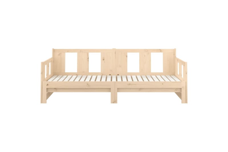 beBasic Uttrekkbar dagseng heltre furu 2x(80x200) cm - Brun - Møbler - Sofaer - Dagsenger