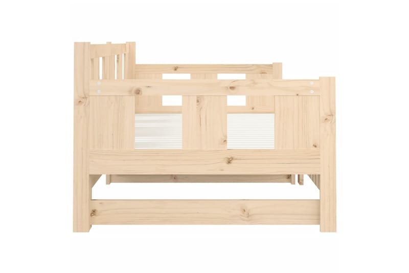 beBasic Uttrekkbar dagseng heltre furu 2x(80x200) cm - Brun - Møbler - Sofaer - Dagsenger