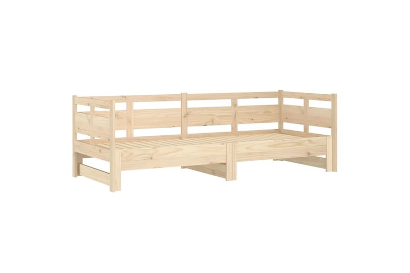 beBasic Uttrekkbar dagseng heltre furu 2x(80x200) cm - Brun - Møbler - Sofaer - Dagsenger