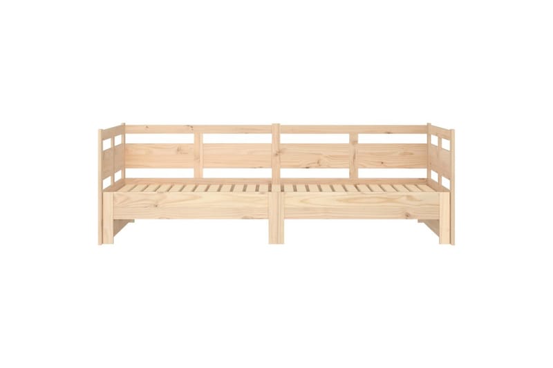 beBasic Uttrekkbar dagseng heltre furu 2x(80x200) cm - Brun - Møbler - Sofaer - Dagsenger