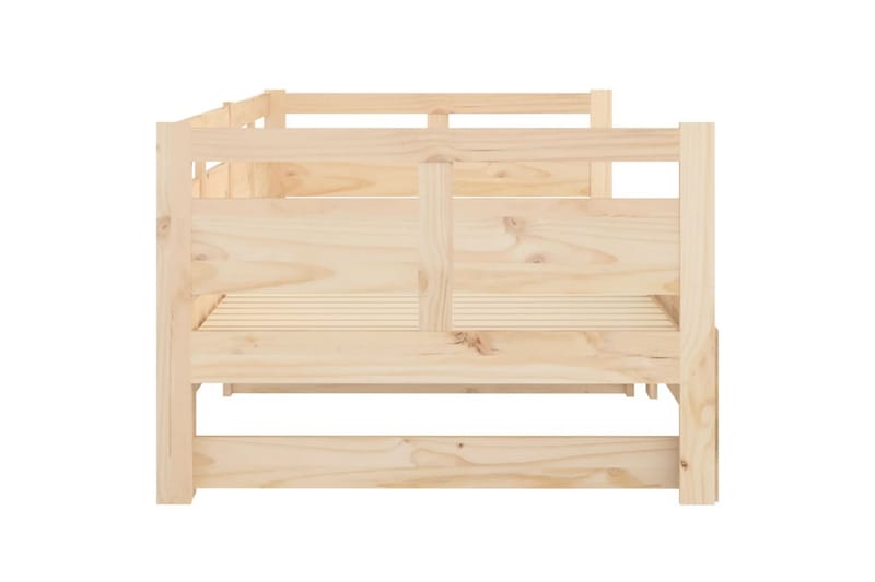 beBasic Uttrekkbar dagseng heltre furu 2x(80x200) cm - Brun - Møbler - Sofaer - Dagsenger