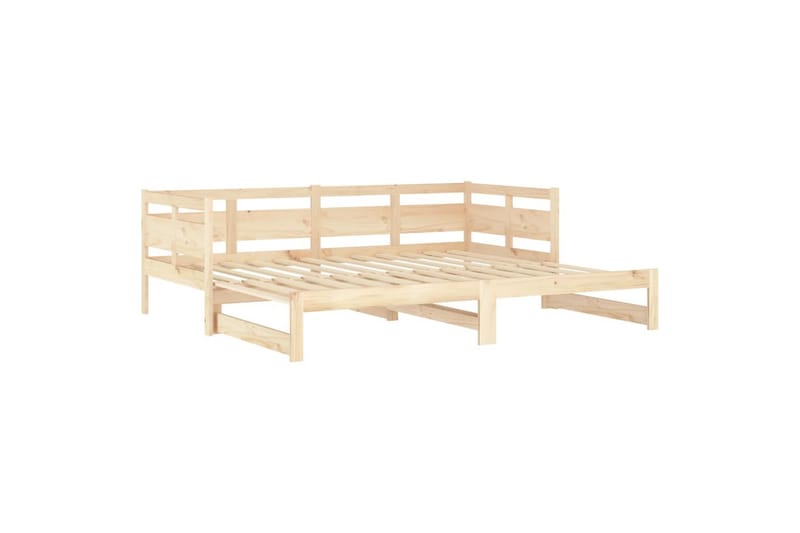 beBasic Uttrekkbar dagseng heltre furu 2x(80x200) cm - Brun - Møbler - Sofaer - Dagsenger