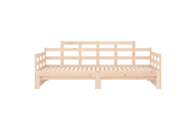 beBasic Uttrekkbar dagseng heltre furu 2x(80x200) cm - Brun - Møbler - Sofaer - Dagsenger
