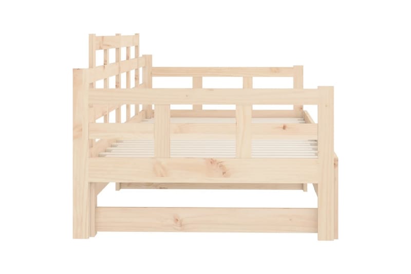 beBasic Uttrekkbar dagseng heltre furu 2x(80x200) cm - Brun - Møbler - Sofaer - Dagsenger