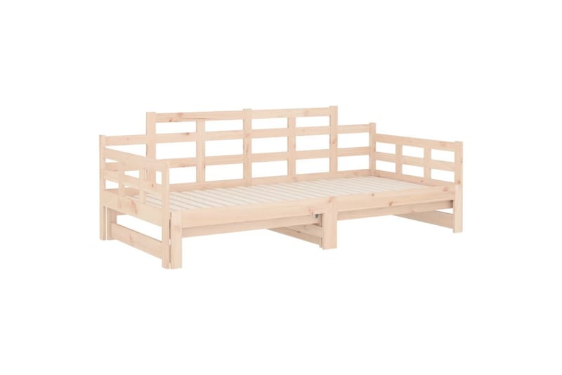 beBasic Uttrekkbar dagseng heltre furu 2x(80x200) cm - Brun - Møbler - Sofaer - Dagsenger