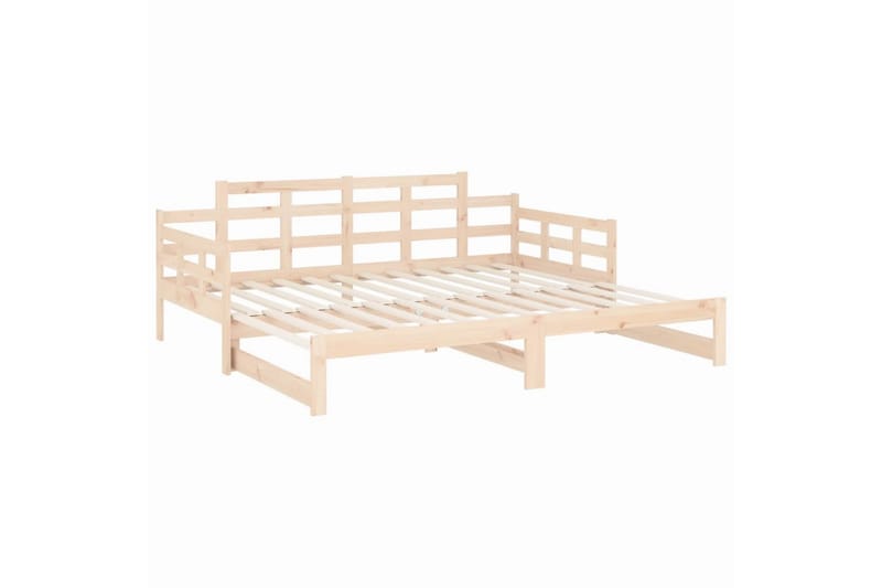 beBasic Uttrekkbar dagseng heltre furu 2x(80x200) cm - Brun - Møbler - Sofaer - Dagsenger