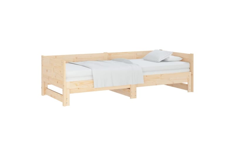 beBasic Uttrekkbar dagseng heltre furu 2x(90x190) cm - Brun - Møbler - Sofaer - Dagsenger